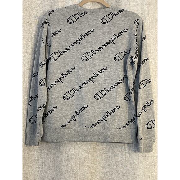 Women's Champion All Over Logo Hoodie Sweatshirt Croptop Size XLarge - Picture 5 of 5